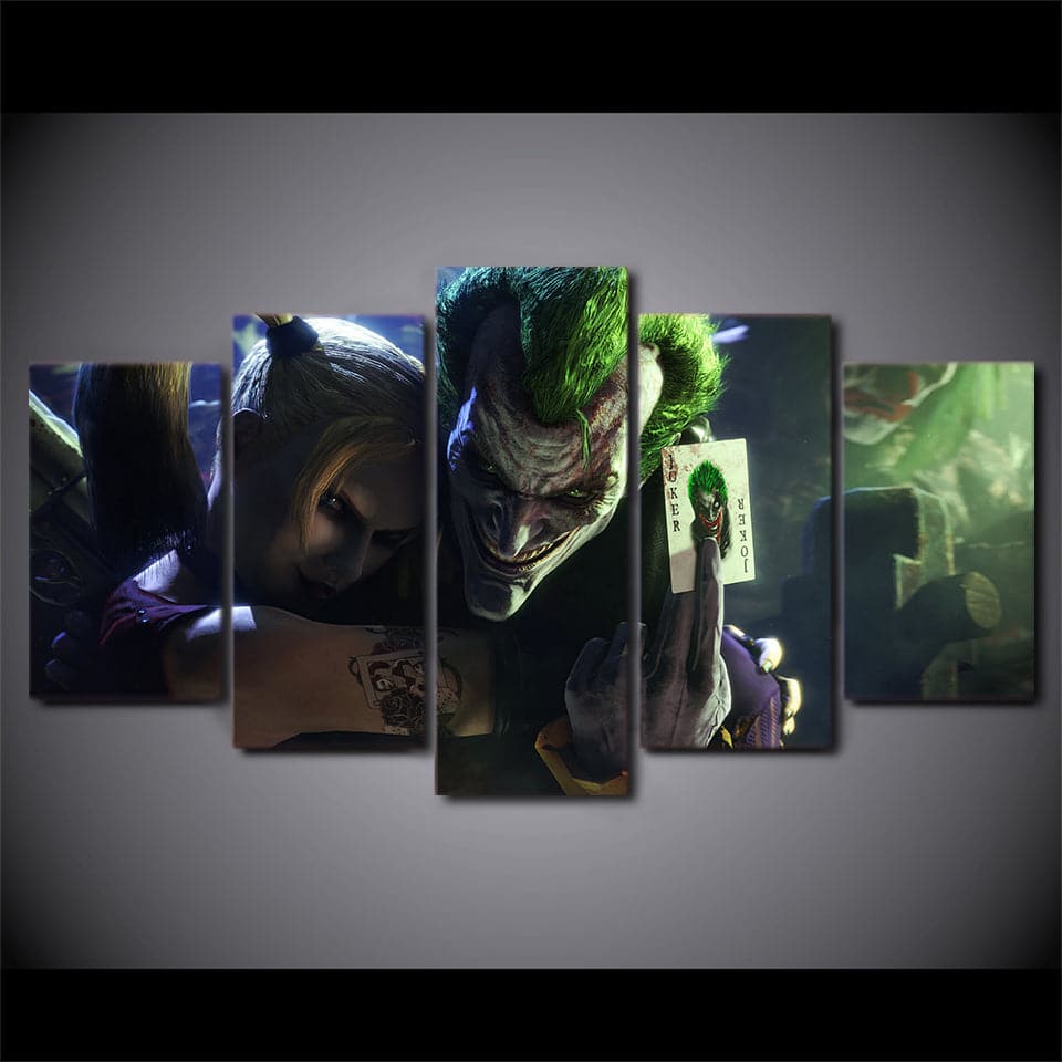 Framed 5 Panels - Joker