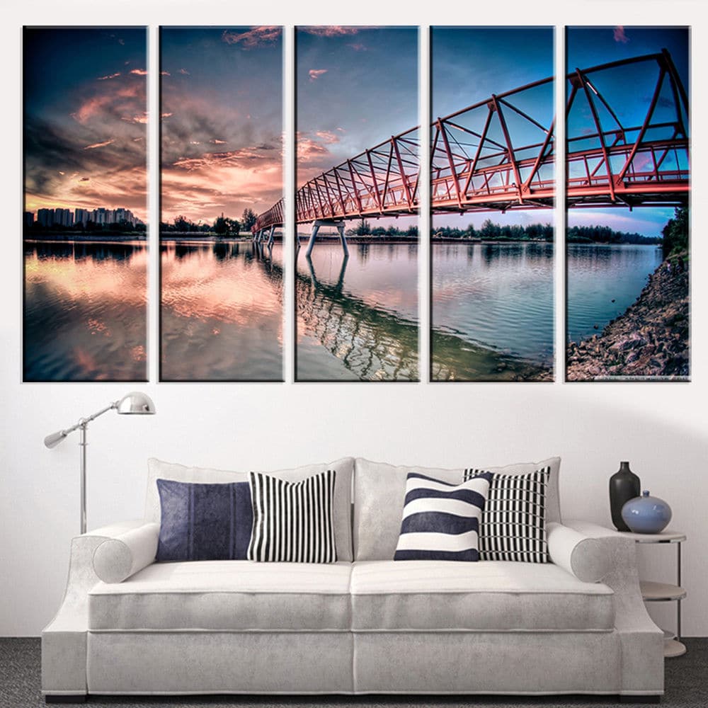 Framed 5 Panels - Bridge