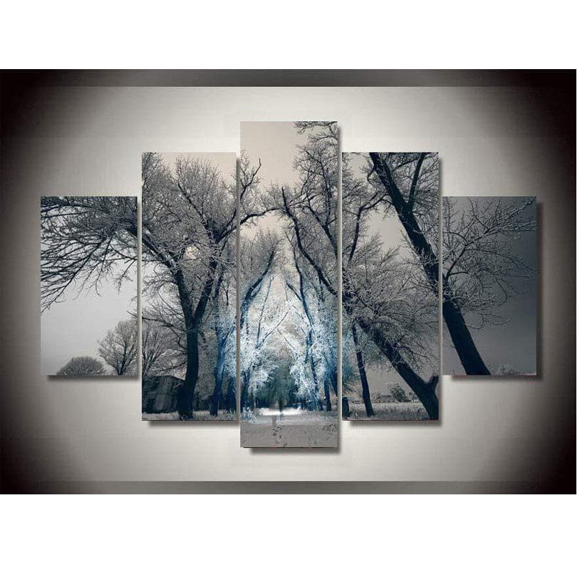 Framed 5 Panels - Tree