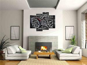 Framed 4 Panels - Harley Davidson