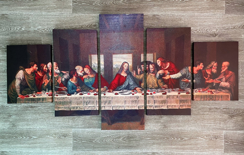 Framed 5 Panels - Finished Products - Last Supper