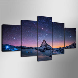 Framed 5 Panels - Starry Sky