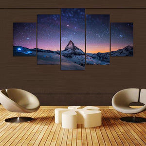 Framed 5 Panels - Starry Sky