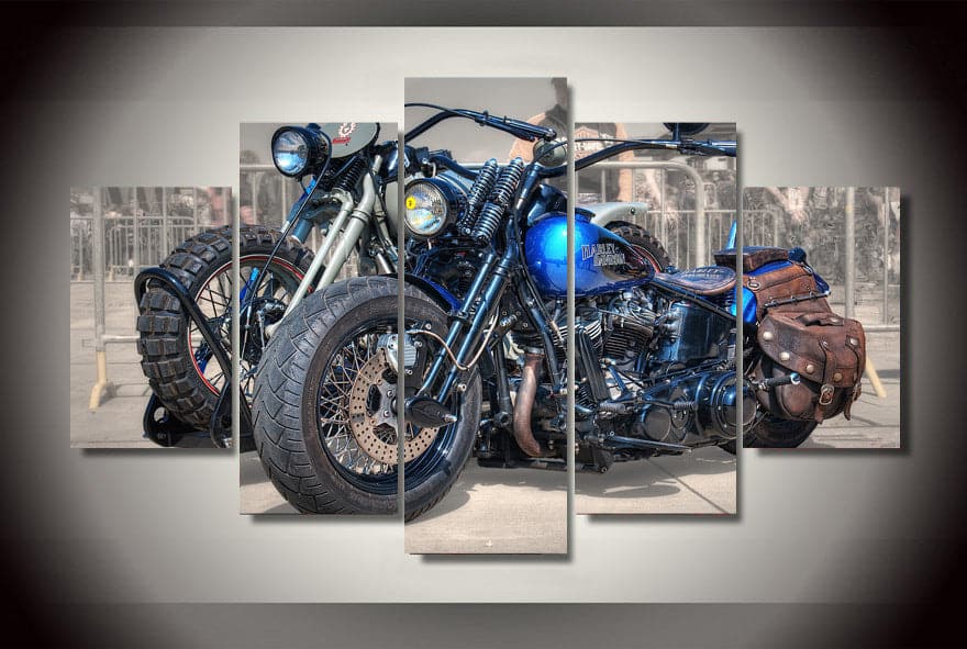 Framed 5 Panels - Harley Davidson