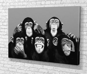 Framed 1 Panel - Happy Monkey