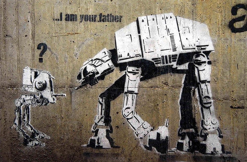 Framed 1 Panel - Banksy - I Am Your Father