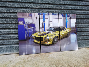 Framed 3 Panels - 70 Chevrolet Camaro